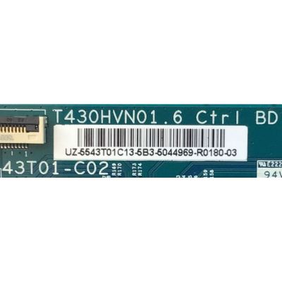 T-CON PARA TV SAMSUNG / NUMERO DE PARTE 55.43T01.C13 / T430HVN01.6 / 43T01-C02 / 5543T01C13 / PANEL CY-JJ043BGAV1H / MODELO UN43J5200AFXZA AD01 - Imagen 2